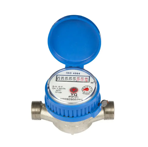 Nickel-plated Brass Single-jet Water Meter for Domestic