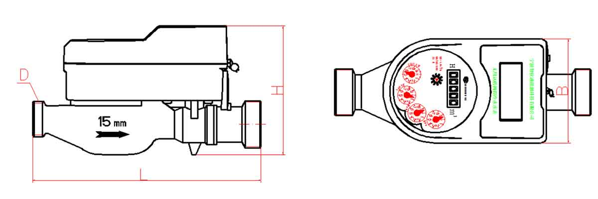 NB-IoT Wireless Valve-Control Water Meter Smart Residential